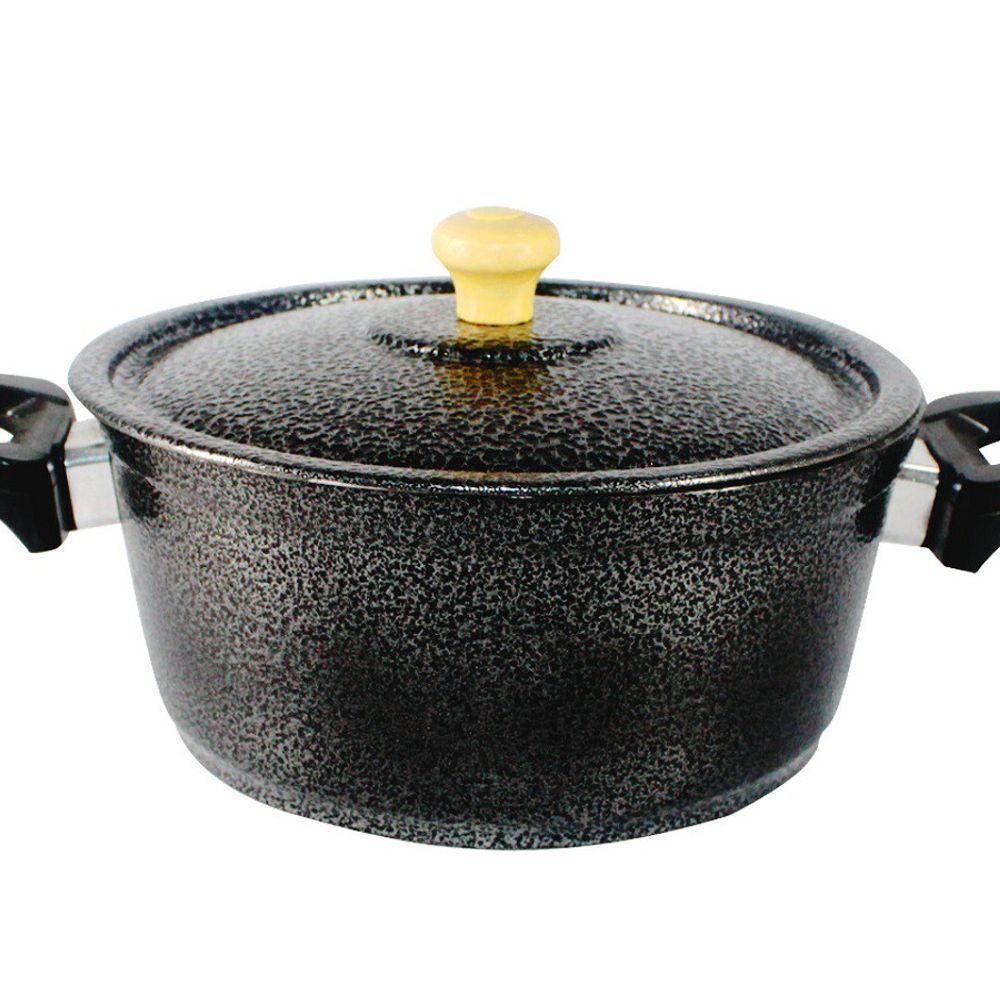 Caçarola de Alumínio Craqueada Alça Baquelite 16cm preto - 1