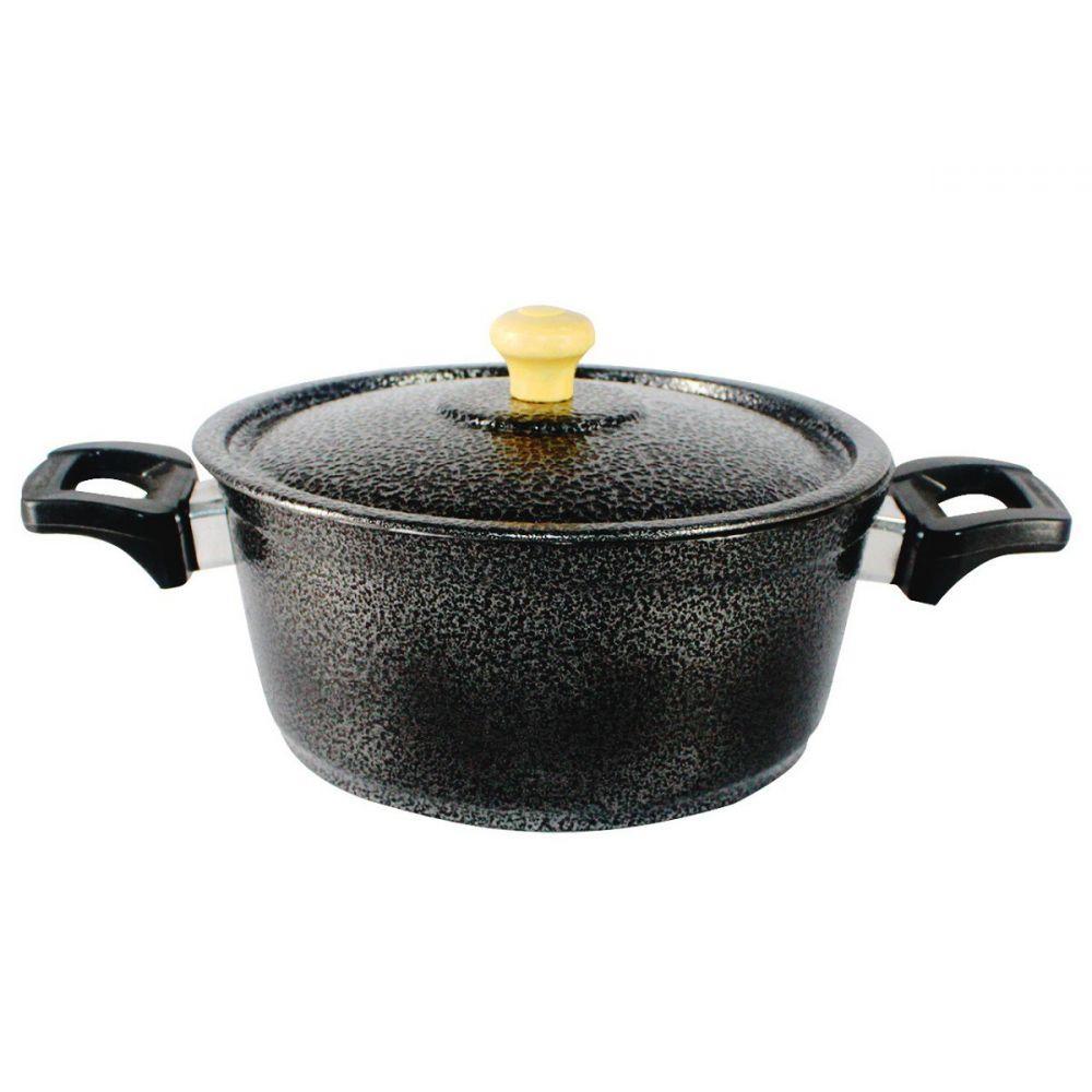 Caçarola de Alumínio Craqueada Alça Baquelite 16cm preto - 2