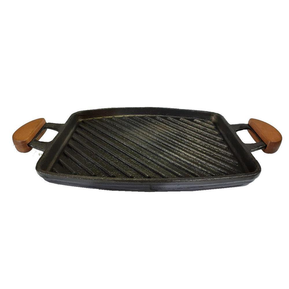 Chapa Bifeteira Grill Antiaderente Alça 31X24Cm E Espátula - 1