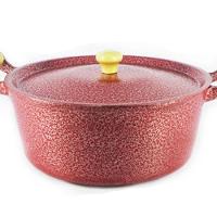 Caçarola Panela Reta Craqueada de Alumínio Alça Madeira 45cm - 1