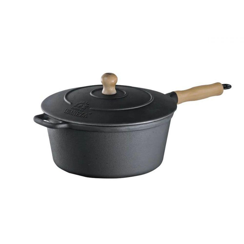 Caçarola Cabo Madeira Tampa Ferro 4,1 Litro 24cm - 2