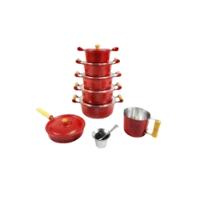 Jogo Craqueado Caçarolas Frigideira Canecão e Socador Polido. - 7