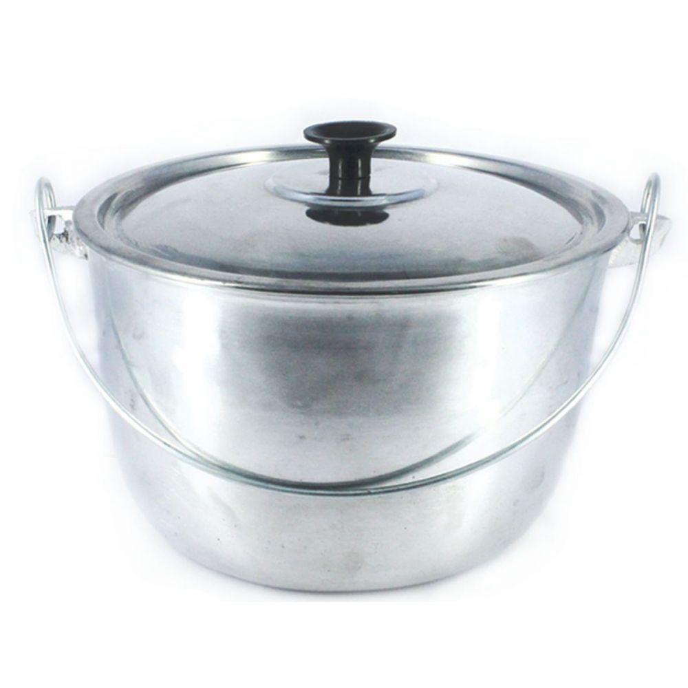 Caldeirão de Alumínio Polido Alça Galvanizada 16cm - 2