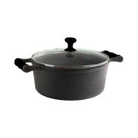 Caçarola Ferro Preto Tampa Vidro 2L 16cm - 1