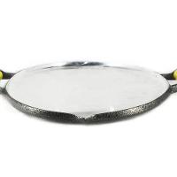 Chapa Disco Arado Alumínio Fundido Craqueada Alça Madeira - 1