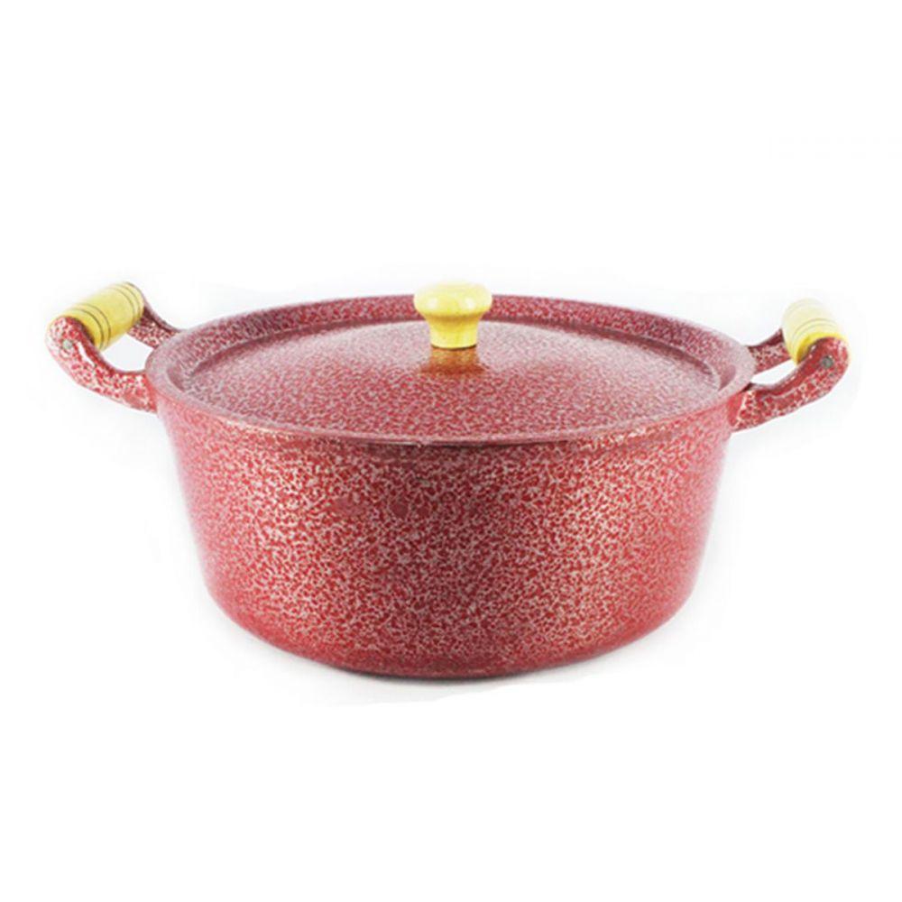 Caçarola Reta Alumínio Vermelha 30cm - 1