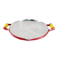 Chapa Disco Arado Alumínio Fundido Craqueada Alça Madeira - 2