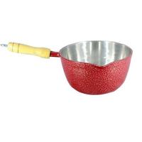 Caçarola Alumínio Craqueada Japi Cabo Madeira 16cm vermelho - 1