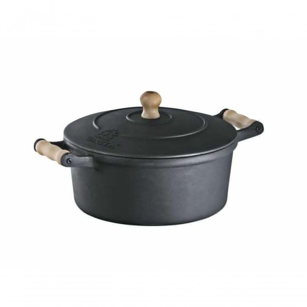 Caçarola Alça de Madeira Tampa de Ferro 4,9 Litros 26cm - 1