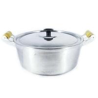 Caçarola Panela Reta Alumínio Polido Alça Madeira 14cm - 2