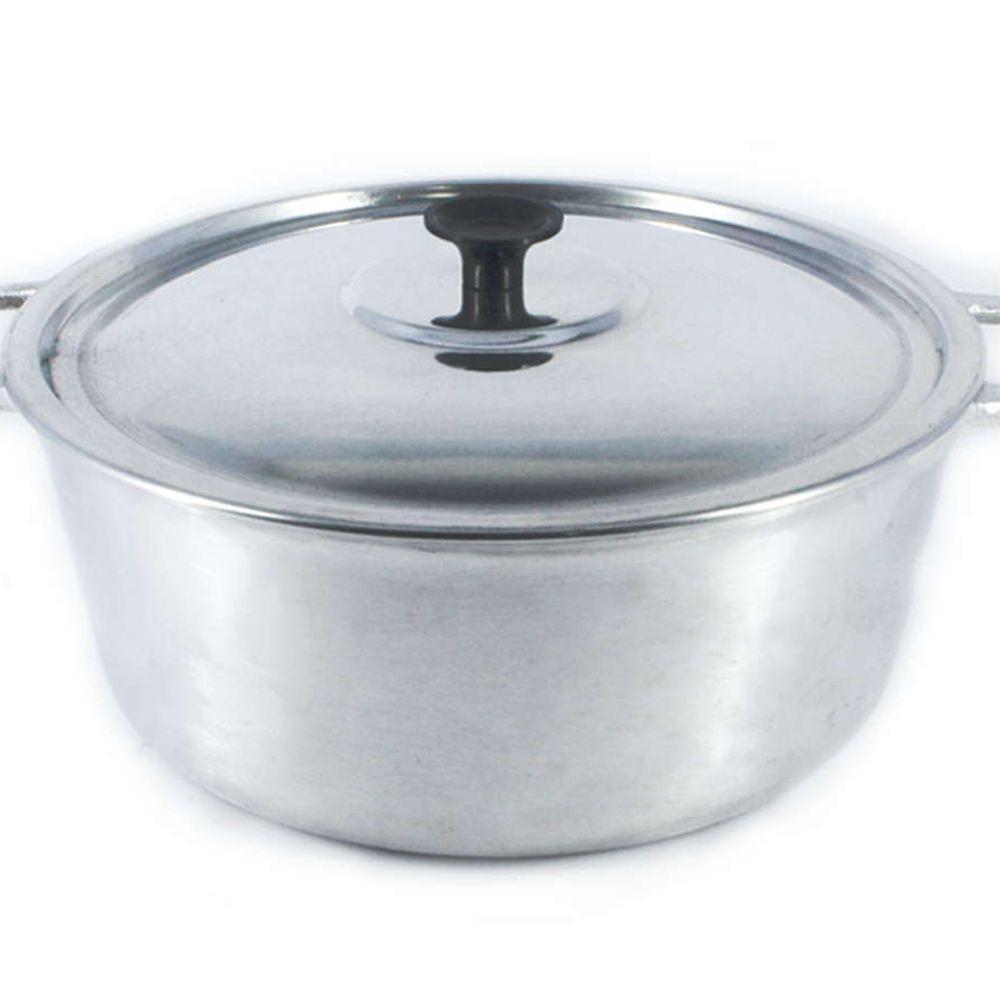 Caçarola Panela Polida Alça Alumínio Fundido com Tampa 60cm. - 3