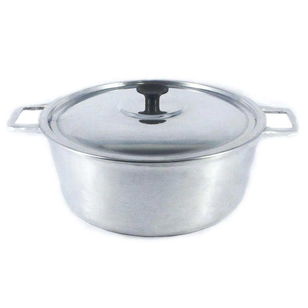 Caçarola Panela Polida Alça Alumínio Fundido com Tampa 24cm. - 1