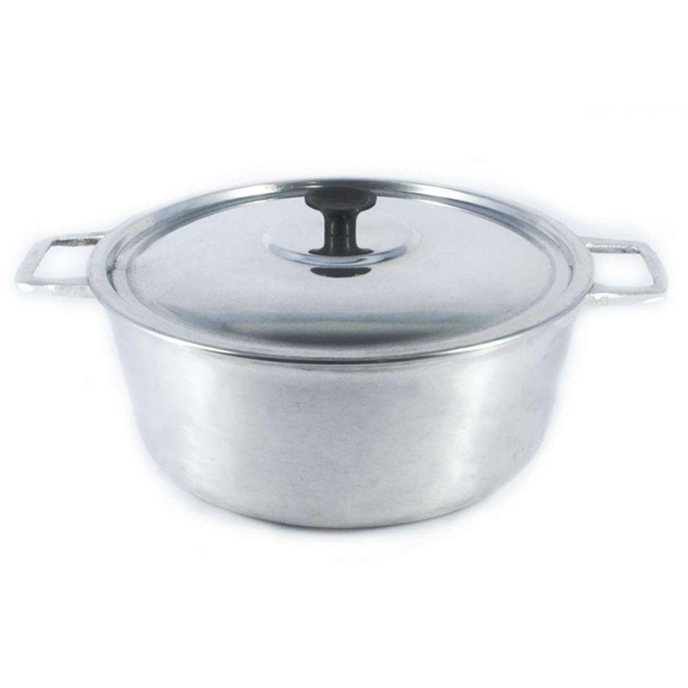 Caçarola Panela Polida Alça Alumínio Fundido com Tampa 22cm - 3