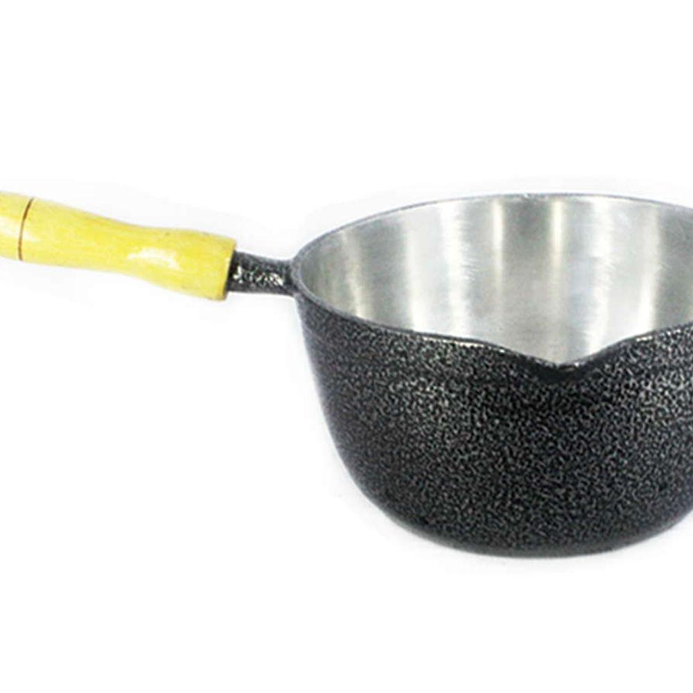 Caçarola Alumínio Craqueada Preta sem Tampa 14cm - 1