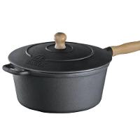 Caçarola Cabo de Madeira Tampa de Ferro 3,88 Litros 24cm     - 1