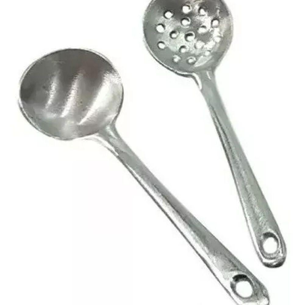 Jogo Caçarola Alça Madeira Alumínio Fundido Polida - 2