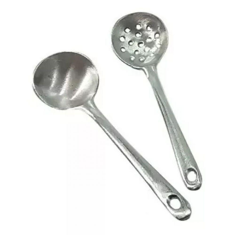 Jogo Caçarola Alça Madeira Alumínio Fundido Polida - 4