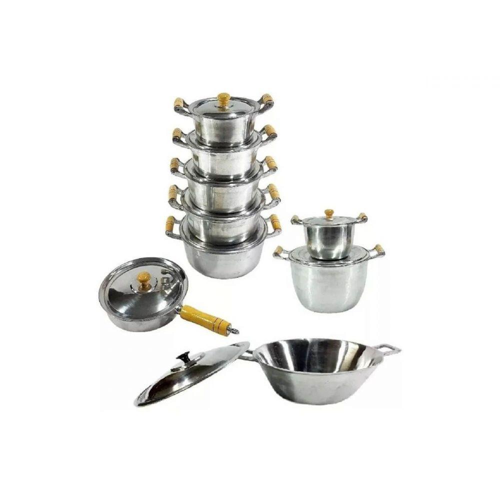 Jogo Caçarola Frigideira Caldeirões e Tacho Alumínio Fundido - 2