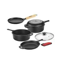 Kit Caçarola Frigideira Multiuso E Tapioca Cabo Madeira. - 1