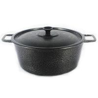 Caçarola Craqueada Alça Alumínio Fundido e Tampa Preta 32cm - 2