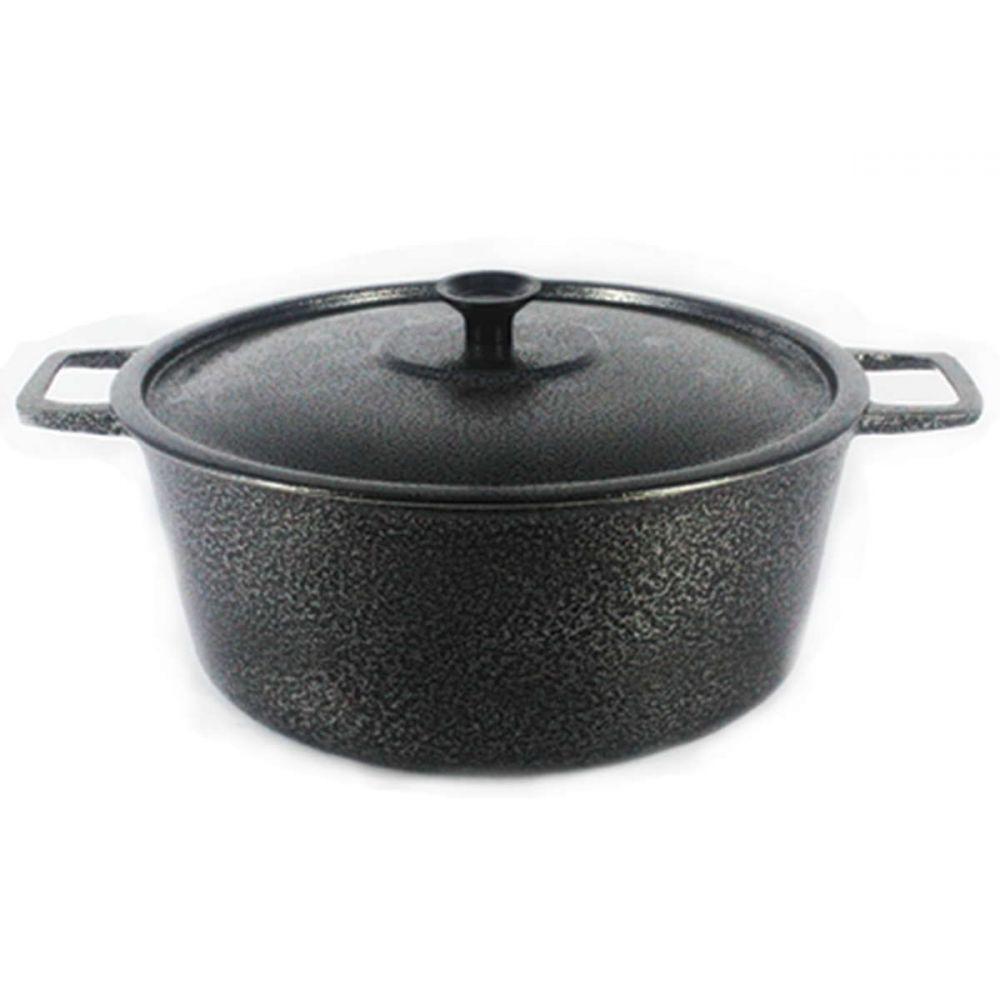 Caçarola Craqueada Alça Alumínio Fundido e Tampa Preta 14cm - 2