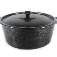 Caçarola Craqueada Alça Alumínio Fundido e Tampa Preta 24cm - 1