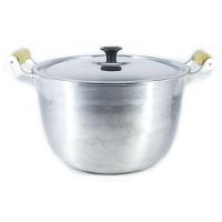 Caldeirão Alumínio Fundido Polido Alça de Madeira 28cm - 2