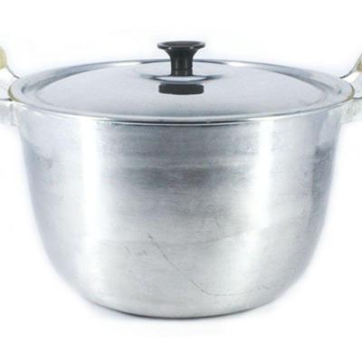 Caldeirão Alumínio Fundido Polido Alça de Madeira 14cm