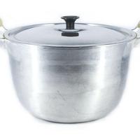 Caldeirão Alumínio Fundido Polido Alça de Madeira 16cm - 1