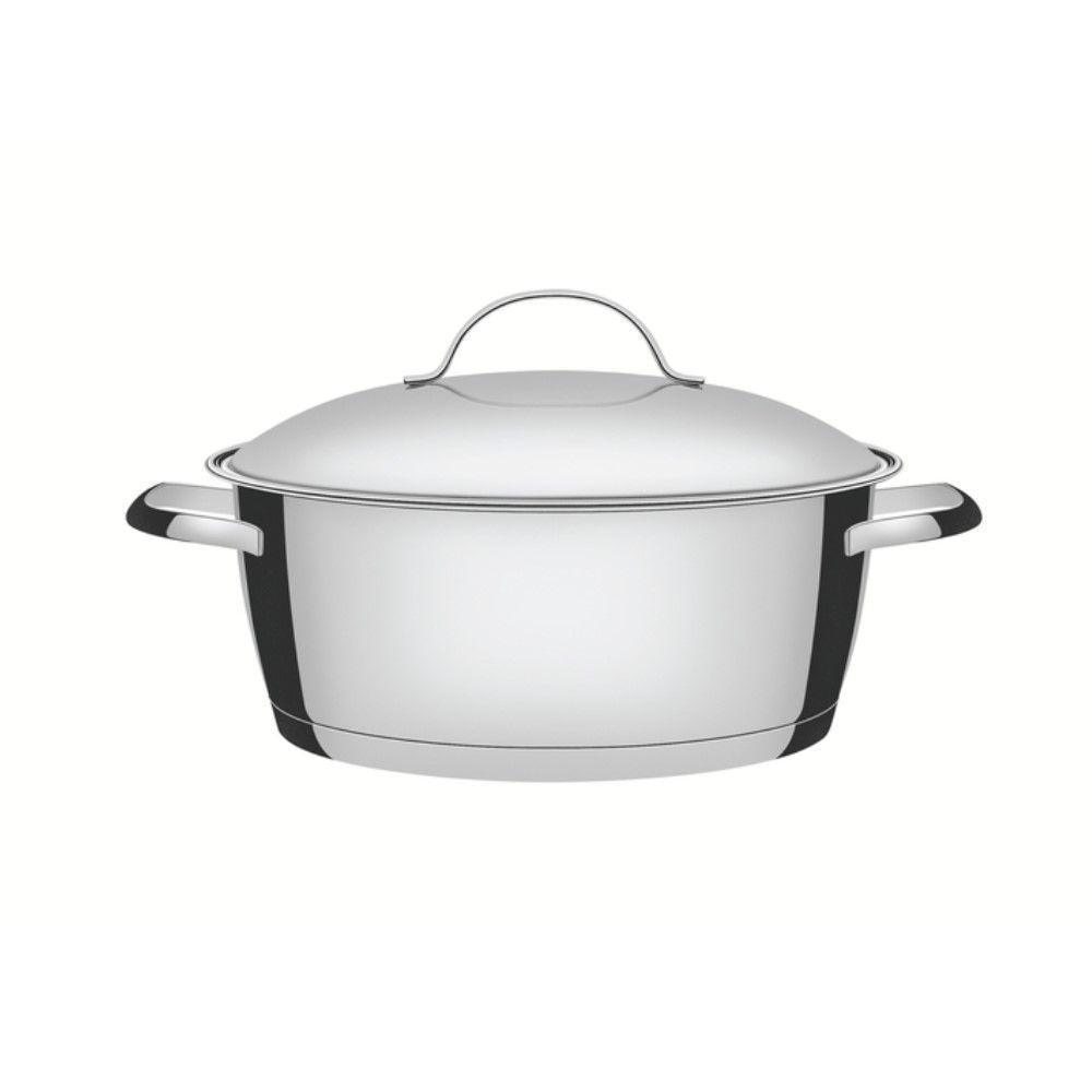 Caçarola Rasa Allegra 24 Cm 4,2 L Em Aço Inox - 1