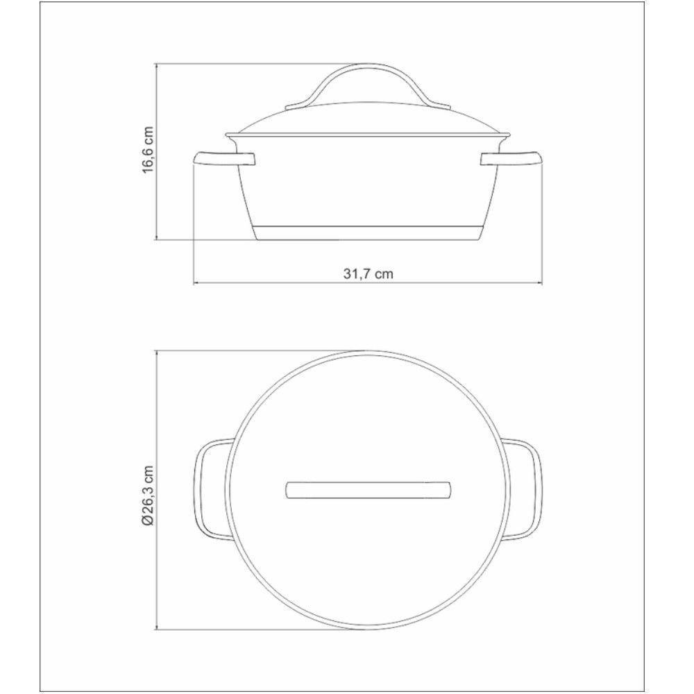Caçarola Rasa Allegra 24 Cm 4,2 L Em Aço Inox - 9