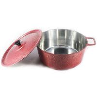 Caçarola Craqueada Alumínio Fundido e Tampa Vermelha 18cm - 2