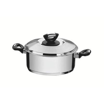 Caçarola Rasa Solar Baquelite 20 Cm 2,9 L Em Aço Inox