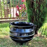Panelão Caldeirão Bruxa Tripé Ferro Fundido Preto 30l 37cm - 5