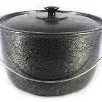 Caldeirão Alumínio Craqueado Alça Galvanizada Preto 20cm - 1