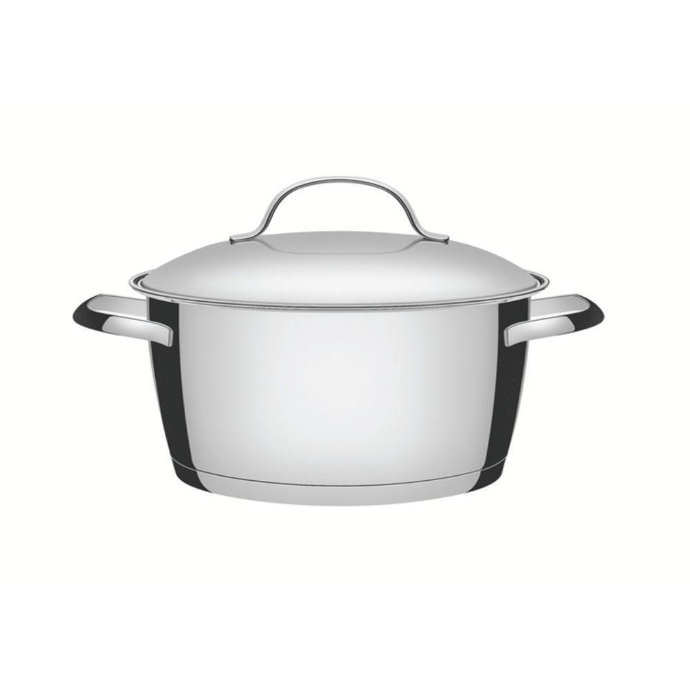 Caçarola Funda Allegra 22 Cm 4,2 L Em Aço Inox Com Fundo Triplo Tramontina 62654/220 - 1