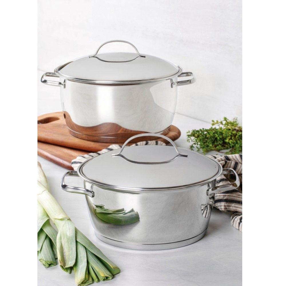 Caçarola Funda Allegra 22 Cm 4,2 L Em Aço Inox Com Fundo Triplo Tramontina 62654/220 - 5