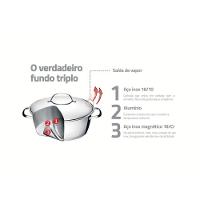 Caçarola Funda Allegra 22 Cm 4,2 L Em Aço Inox Com Fundo Triplo Tramontina 62654/220 - 6