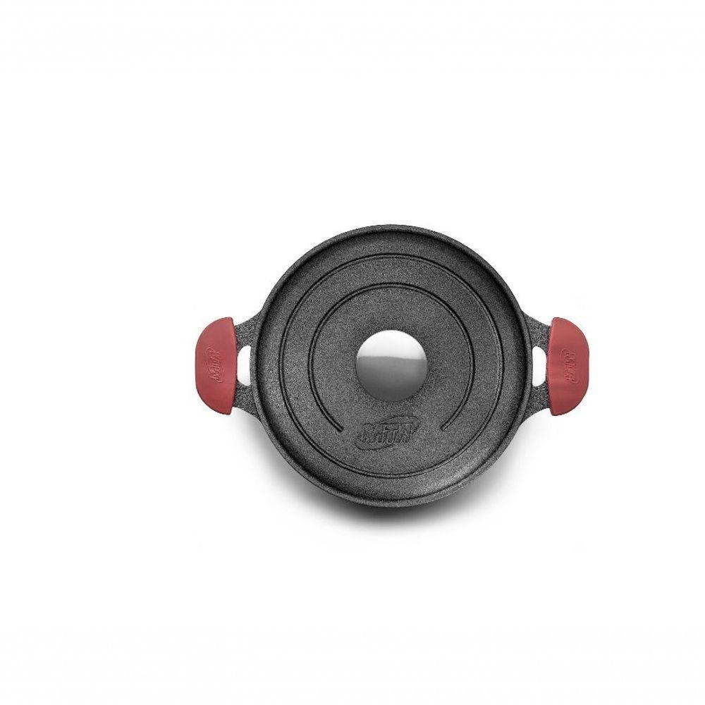 Caçarola De Ferro Fundido C/ Tampa De Ferro Nº 24 Mta 8411 - 2