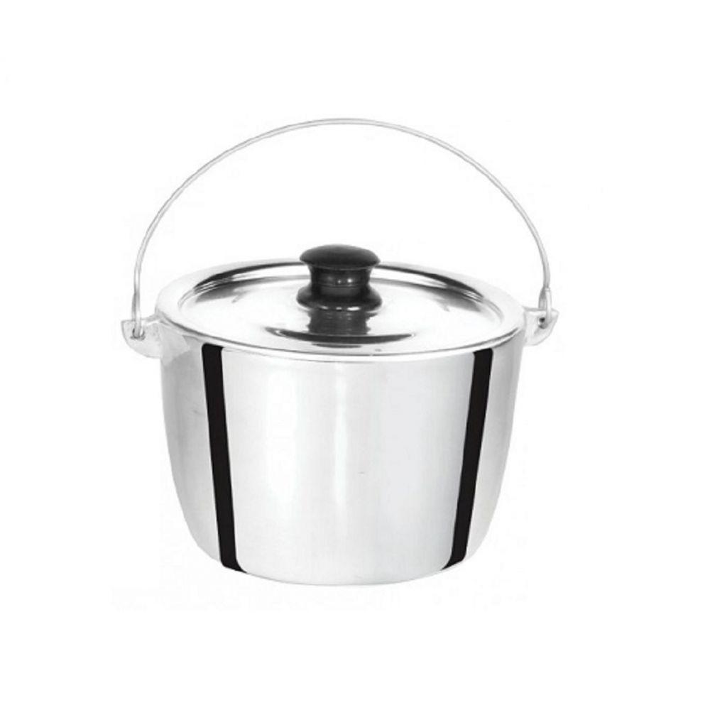 Caldeirão de Alumínio Polido Alça Galvanizada 12cm - 2