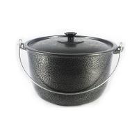 Caldeirão Alumínio Fundido Craqueado Alça Galvanizada 12cm - 2