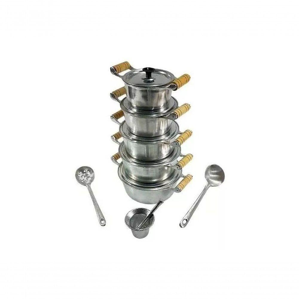 Jogo Caçarola Alumínio Fundido Polida - 1