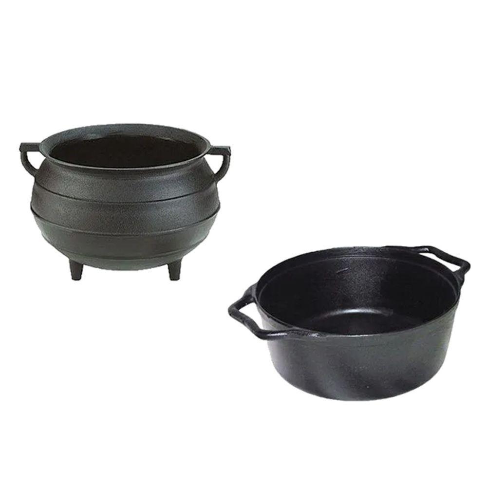 Kit Miniaturas Caldeirão Ferro Fundido E Panela Caçarola 8cm. - 1