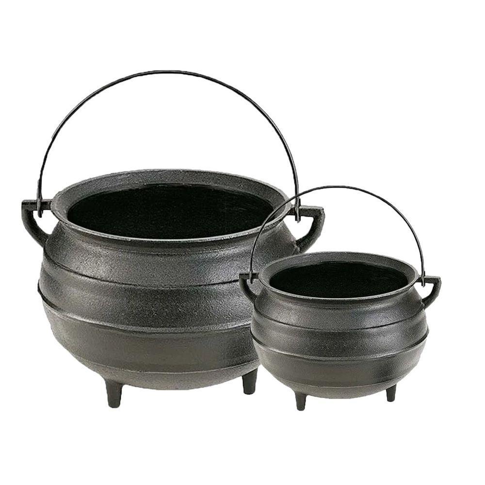 Kit 2 Caldeirão Panela Extramil Tripé Ferro Fundido 1L E 4L. - 1