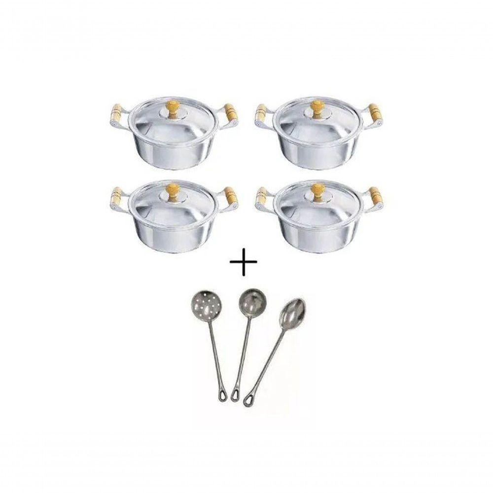 Jogo Caçarolas Alumínio Fundido Polida - 1