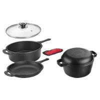 Kit Caçarola E Frigideira Multiuso + Forno Holandês 5L. - 2