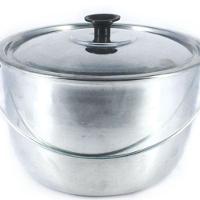 Caldeirão De Alumínio Polido Alça Galvanizada 22cm - 1