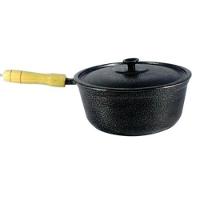 Caçarola Panela de Alumínio Craqueada Cabo de Madeira 16cm