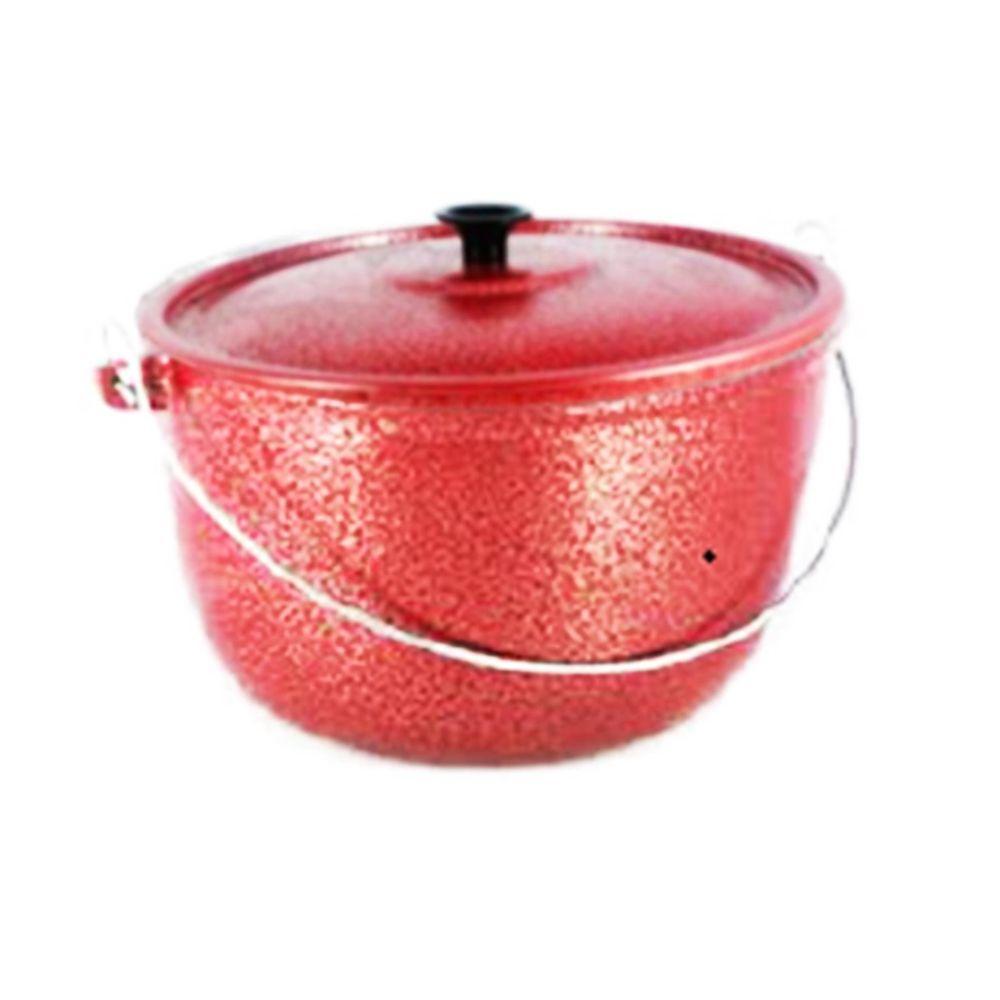 Caldeirão Alumínio Fundido Craqueado Alça Galvanizada 24cm - 1