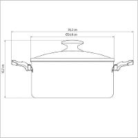 Caçarola Loreto Alumínio Revestimento Antiaderente Starflon 24 Cm 4,9 L Grafite - 2